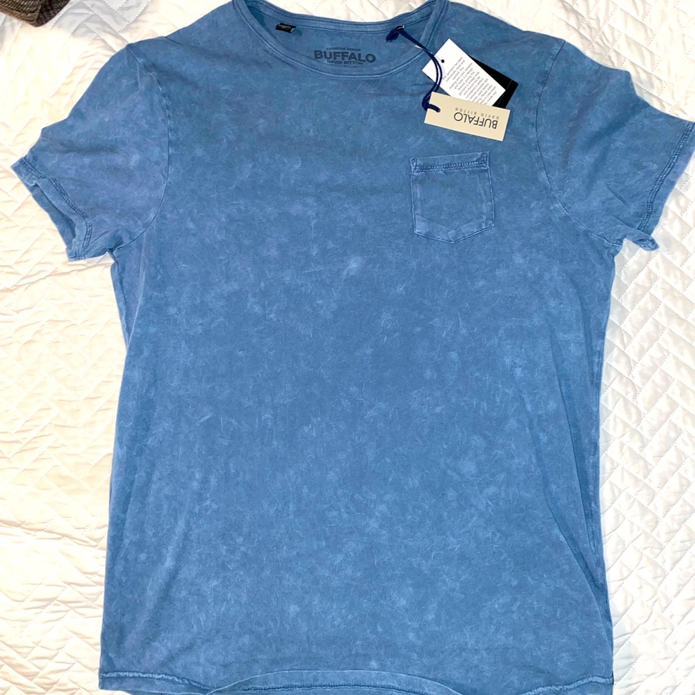 Blue t-shirt with pocket by David Bitton